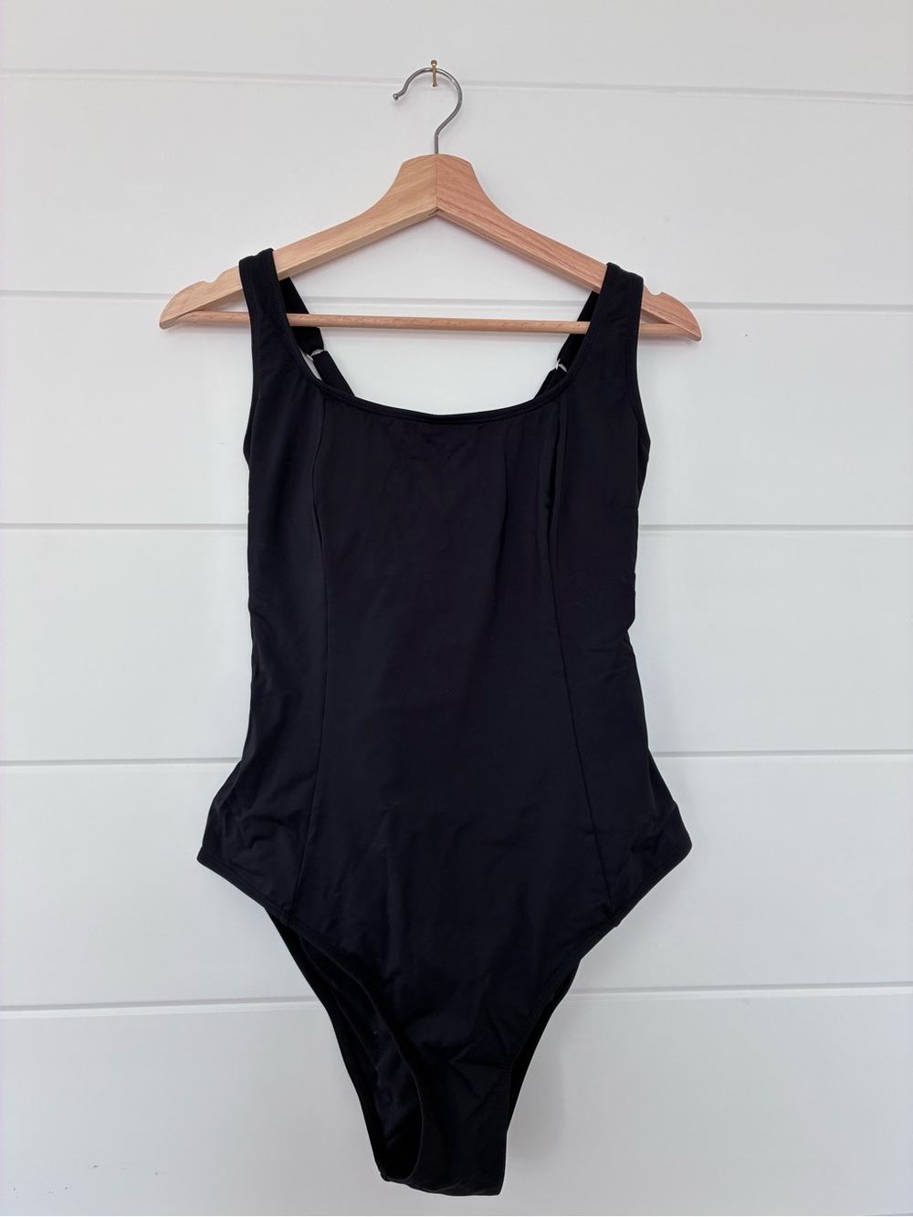 Cupshe Black Reverie Land Square Neck Slim & Sculpt One Piece